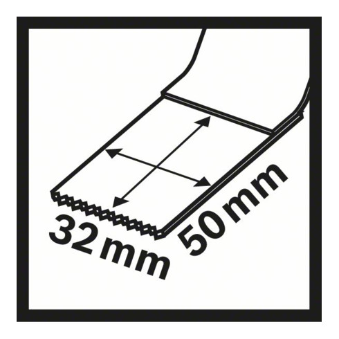 Bosch Lama per taglio a tuffo Carbide PAIZ 32 APB Metal 50x32mm