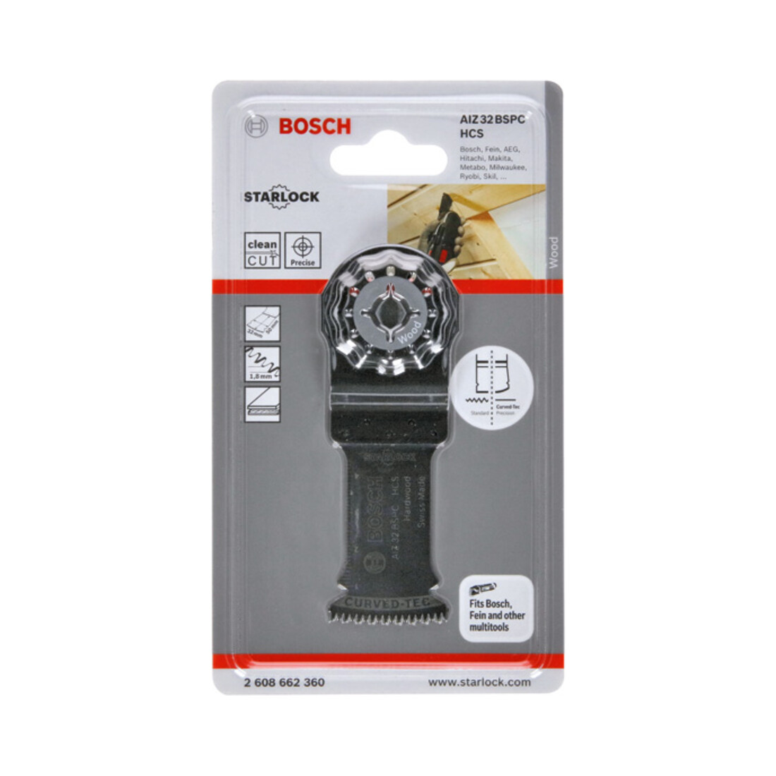 Lama per taglio a tuffo Bosch HCS AIZ 32 BSPC Hard Wood, 50x32mm