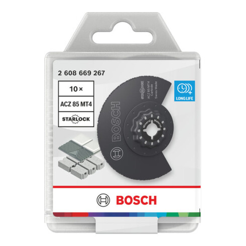 Bosch Lama segmentata ACZ 85 MT4 per materiali minerali, Starlock, 85 mm, 10 pezzi