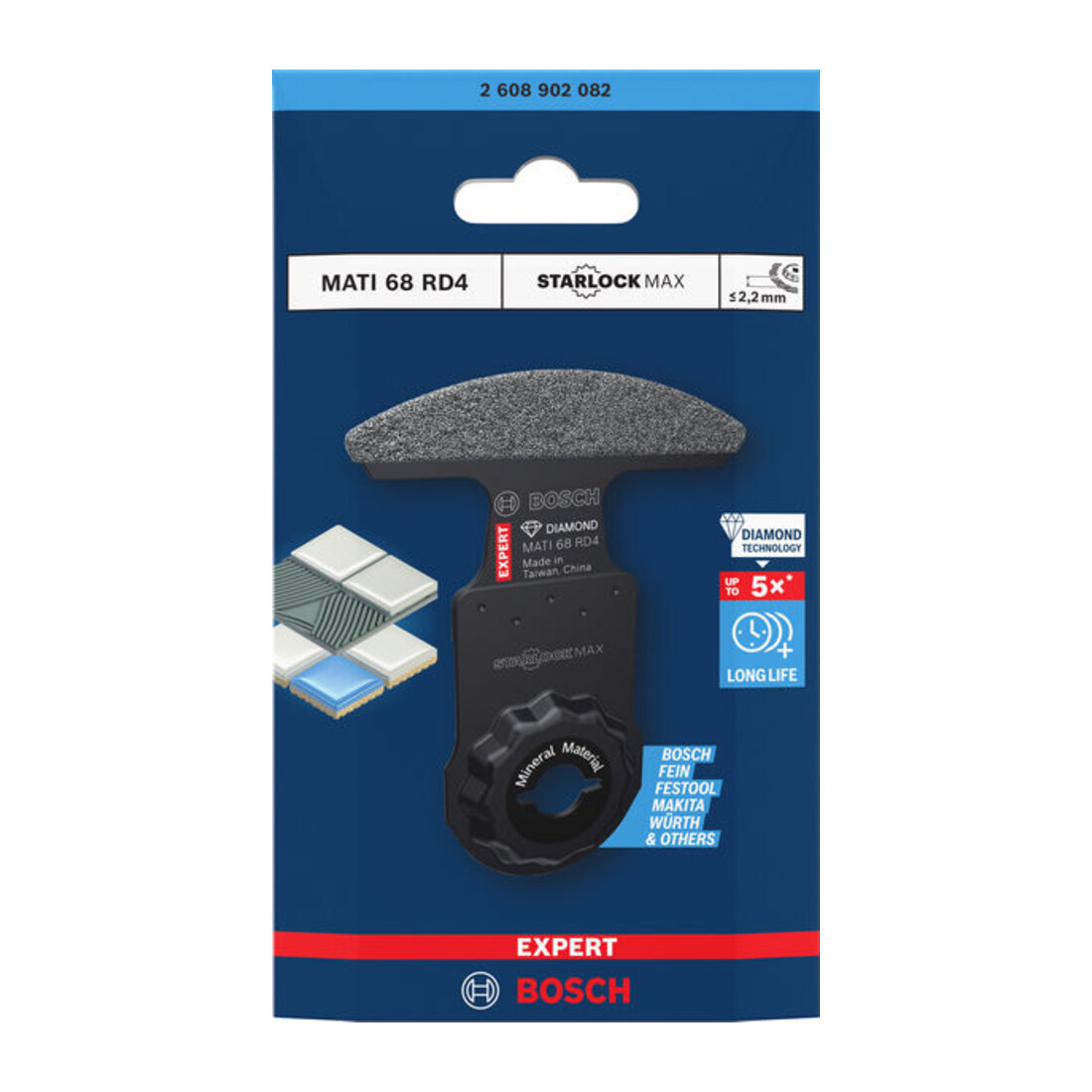 Bosch Lame d’angle EXPERT MATI 68 RD4, 68 x 30 mm