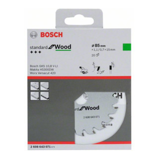 Lame de scie circulaire Bosch Optiline Wood, 216 x 30 x 2,6/1,6
