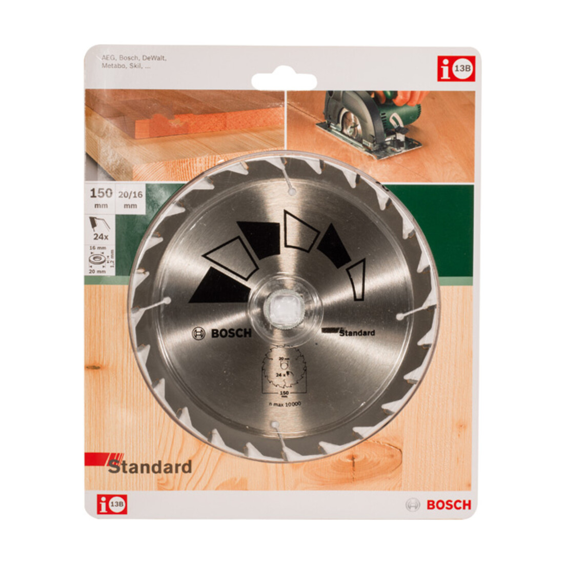 Bosch Lame de scie circulaire STANDARD D= 150 mm, alésage= 20 mm, Z= 24