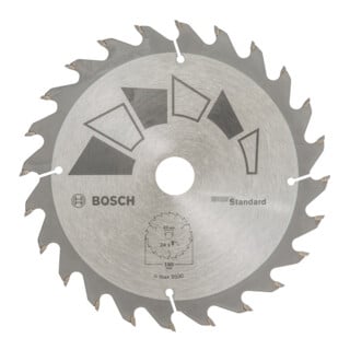 Bosch Lame de scie circulaire STANDARD D=160 mm, alésage=20 mm, Z=24