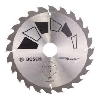 Bosch Lame de scie circulaire STANDARD Ø 190 mm, alésage 30 mm, Z= 24