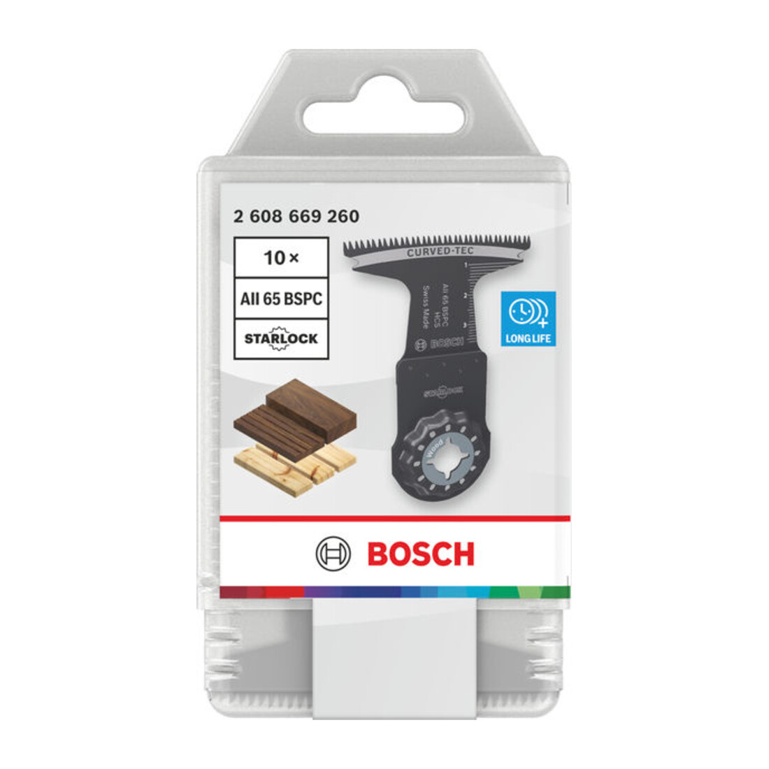 Bosch Lame de scie plongeante AII 65 BSPC bois, Starlock, 65 x 40 mm, 10 pièces