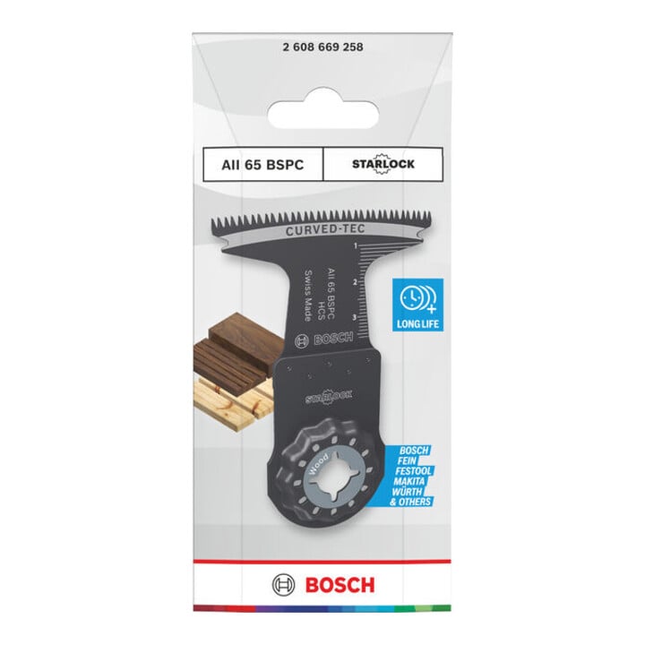 Bosch Lame de scie plongeante AII 65 BSPC pour bois, Starlock, 65 x 40 mm