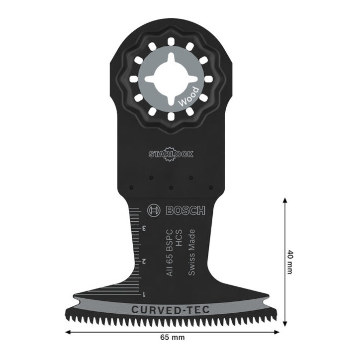 Bosch Lame de scie plongeante AII 65 BSPC pour bois, Starlock, 65 x 40 mm