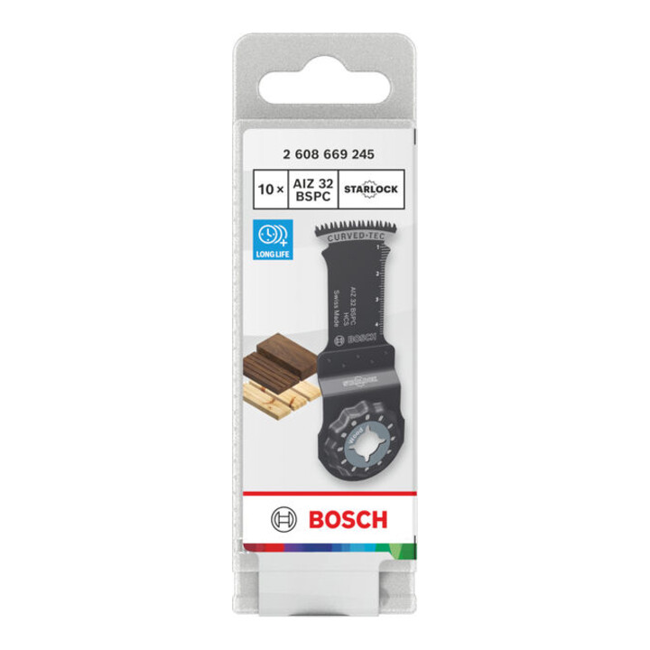 Bosch Lame de scie plongeante AIZ 32 BSPC pour bois, Starlock, 32 x 50 mm, 10 pièces