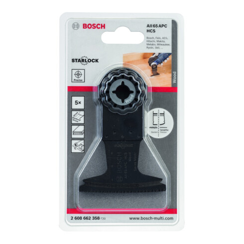 Bosch Lame de scie plongeante BiM AII 65 APC VE 5 pièces Starlock