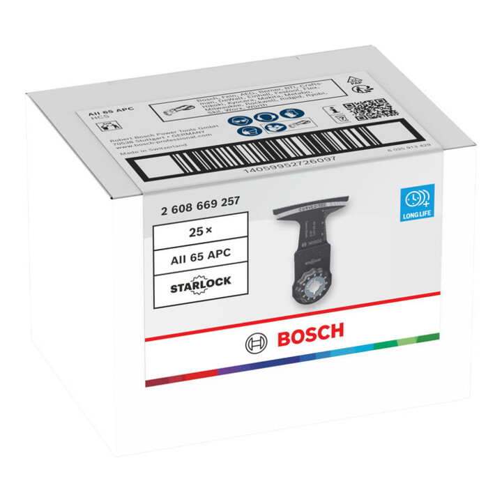 Bosch Lame de scie plongeante bois AII 65 APC, Starlock, 65 x 40 mm, TU25