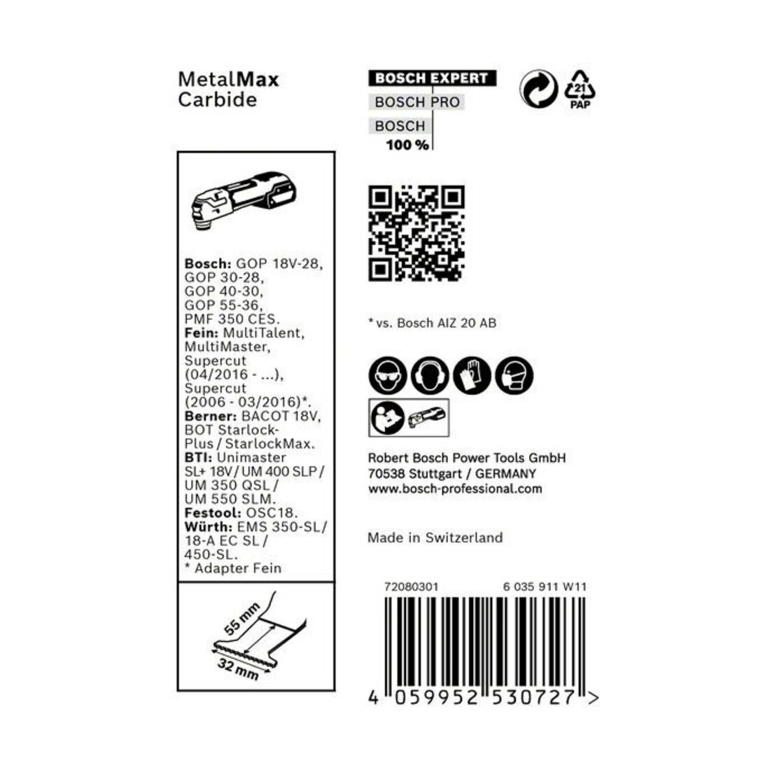 Bosch Lame de scie plongeante EXPERT PAIZ 32 AIT VE 10 pièces StarlockPlus