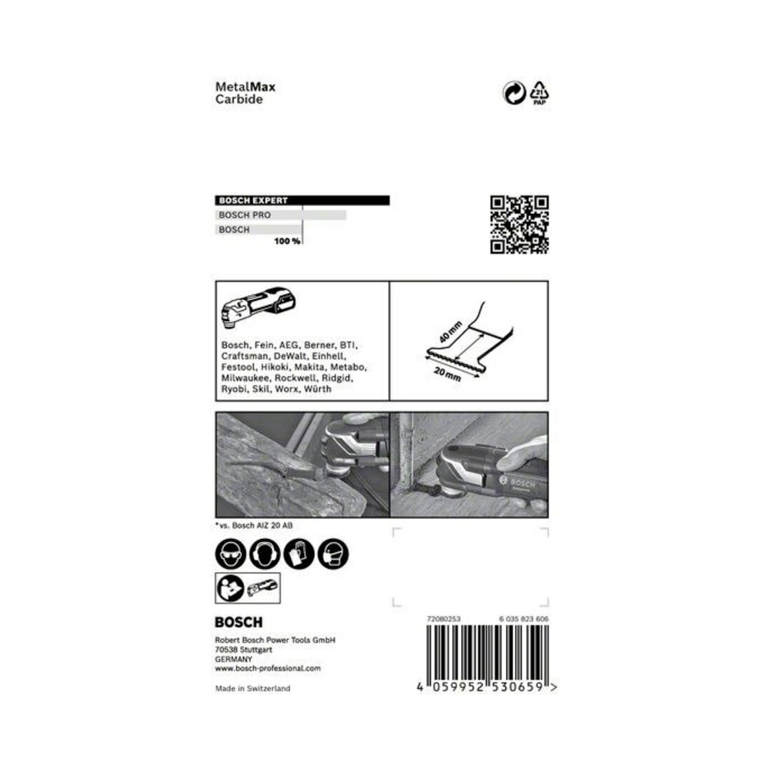 Bosch Lame de scie plongeante HM EXPERT AIZ 20 AIT VE 5 pièces Starlock
