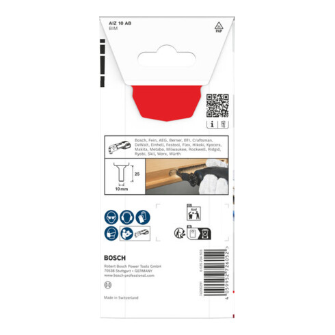 Bosch Lame de scie plongeante Multi Matériaux AIZ 10 AB, Starlock, 10 x 25 mm