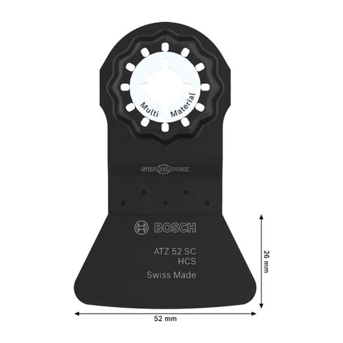 Bosch Lame de scie plongeante Multi Matériaux ATZ 52 SC, Starlock, 52 x 26 mm, 10 pièces