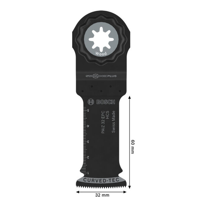 Bosch Lame de scie plongeante PAIZ 32 EPC bois, Starlock, 32 x 60 mm, TU25
