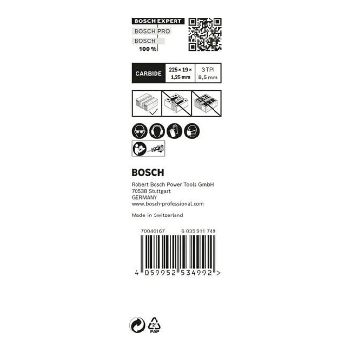 Bosch Lame de scie sabre EXPERT S 1141 HM VE 10 pcs Béton cellulaire