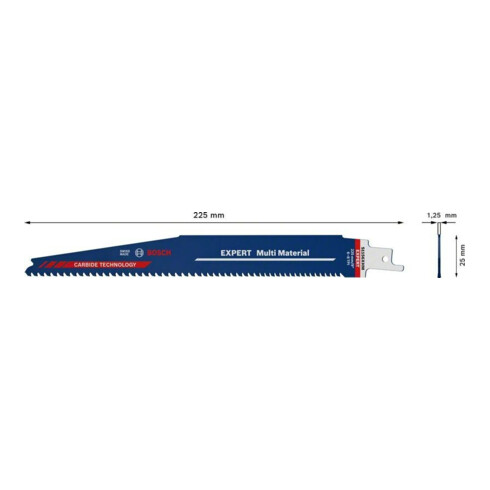 Bosch Lame de scie sabre EXPERT S 1156 XHM, lot de 10, Multi-matériaux