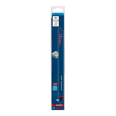 Bosch Lame de scie sabre EXPERT S 1241 HM VE 10 pcs Béton cellulaire
