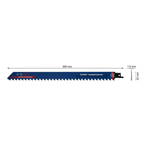 Bosch Lame de scie sabre EXPERT S 1241 HM VE 3 pcs Béton cellulaire
