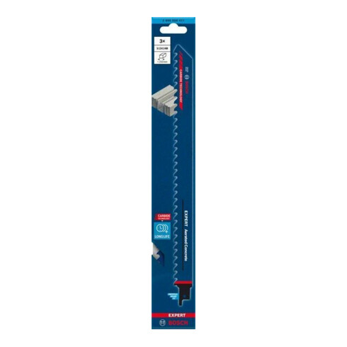 Bosch Lame de scie sabre EXPERT S 1241 HM VE 3 pcs Béton cellulaire
