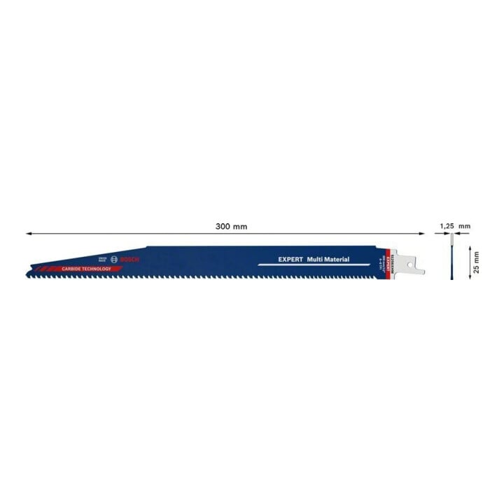 Bosch Lame de scie sabre EXPERT S 1256 XHM lot de 10 Multi-matériaux