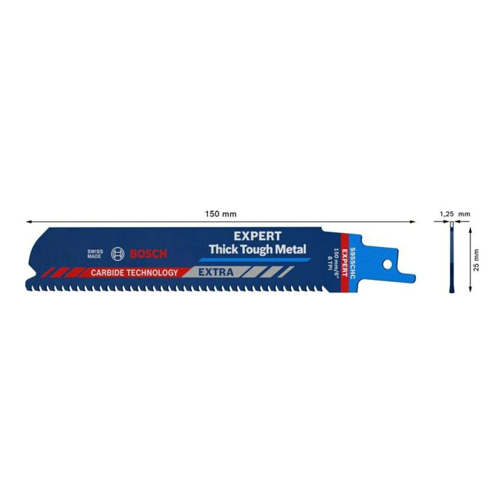 Bosch Lame de scie sabre EXPERT S 955 CHC VE 10 pièces Métal épais robuste