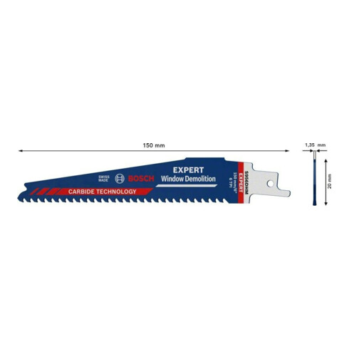 Bosch Lame de scie sabre EXPERT S 956 DHM VE 10 pcs Démolition de fenêtres