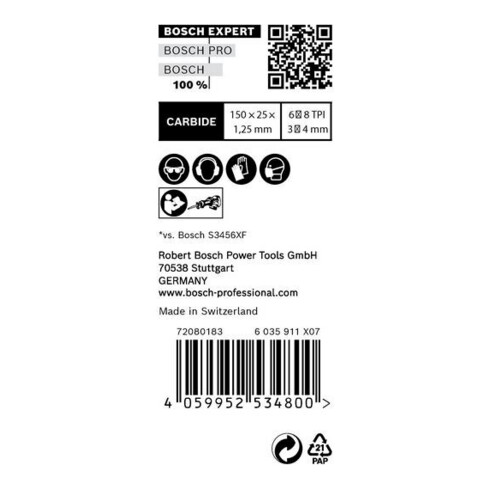 Bosch Lame de scie sabre EXPERT S 956 XHM, 10 pièces, Multi-matériaux