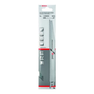 Bosch Lame de scie sabre S 2345 X VE, 5 pièces Progressor pour bois