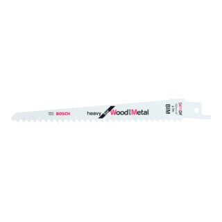 Bosch Lame de scie sabre S 611 DF VE, 25 pcs, robuste pour bois et métal