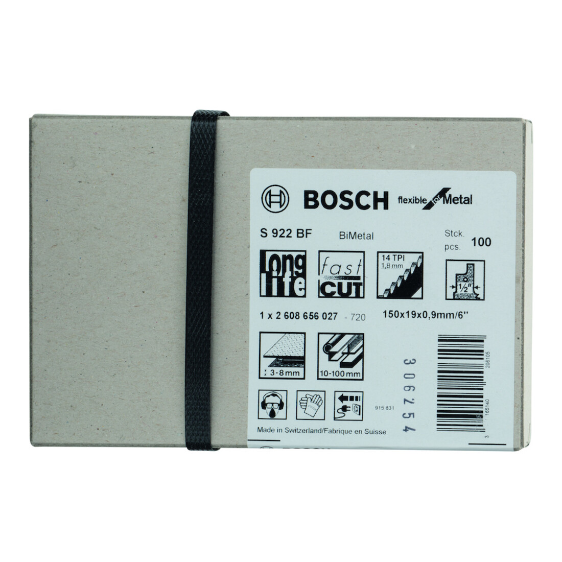 Bosch Lame de scie sabre S 922 BF VE, 100 pièces, flexible pour métal