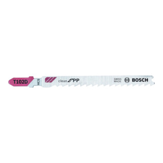 Bosch Lame de scie sauteuse T 102 D lot de 5 Clean for PP