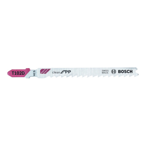 Bosch Lame de scie sauteuse T 102 D lot de 5 Clean for PP