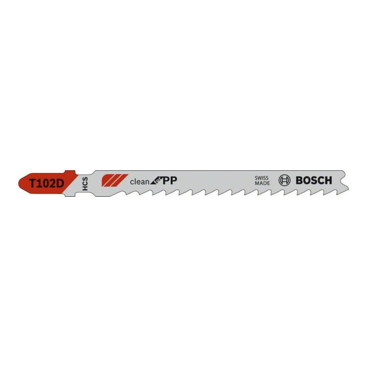 Bosch Lame de scie sauteuse T 102 D lot de 5 Clean for PP