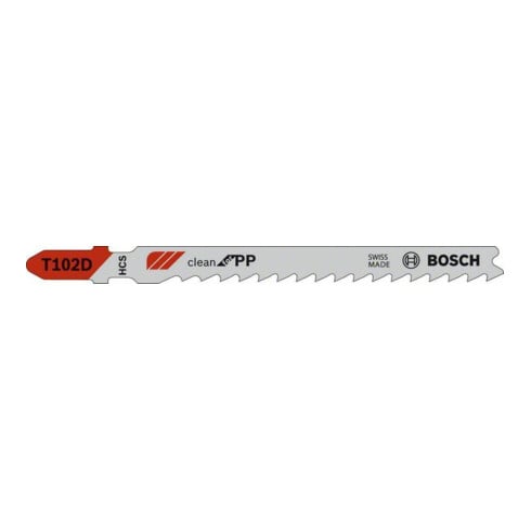 Bosch Lame de scie sauteuse T 102 D lot de 5 Clean for PP