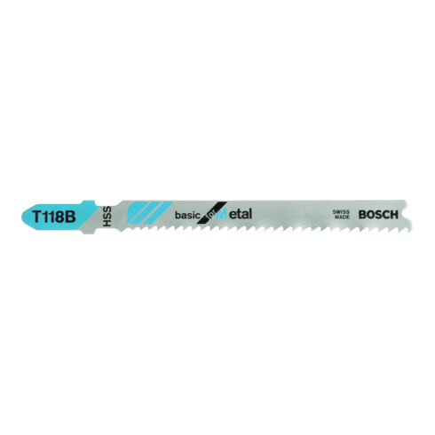 Bosch Lame de scie sauteuse T 118 B VE 5 pcs Basic pour métal