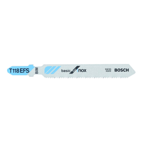 Bosch Lame de scie sauteuse T 118 EFS VE 5 pcs Basic pour acier inoxydable
