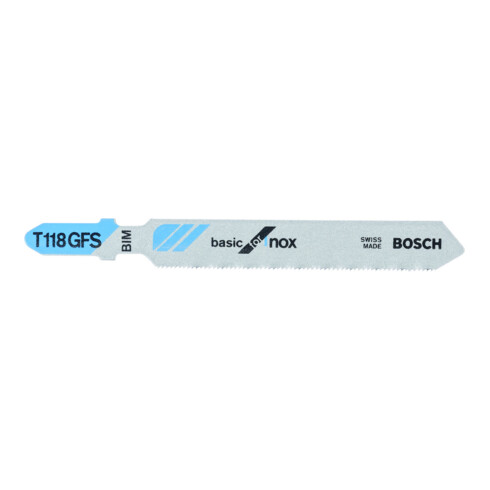 Bosch Lame de scie sauteuse T 118 GFS VE 5 pcs Basic pour acier inoxydable