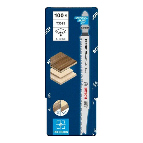 Bosch Lame de scie sauteuse T 308 B, 100 pièces