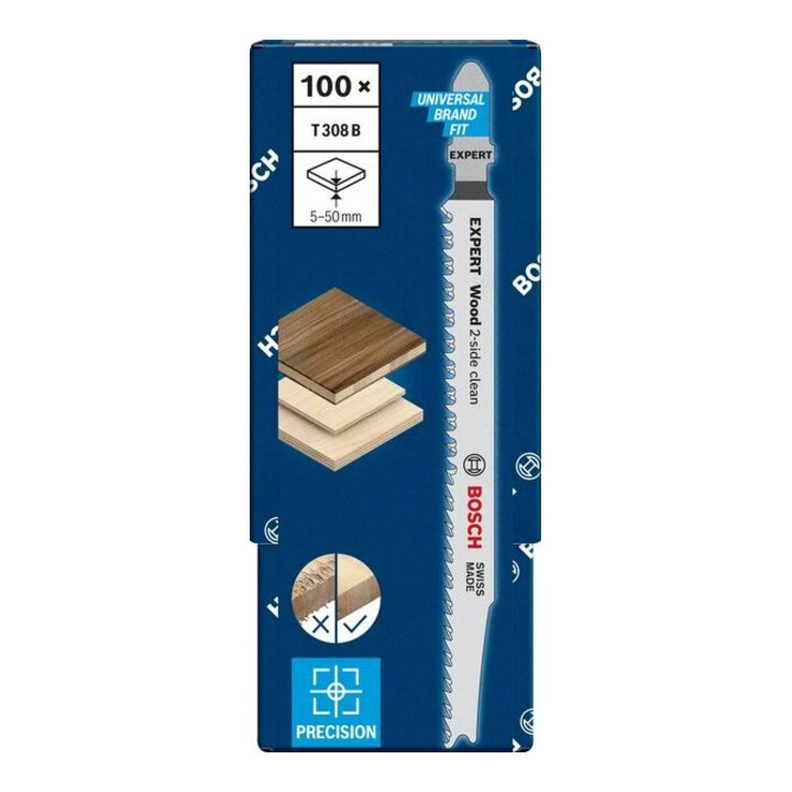 Bosch Lame de scie sauteuse T 308 B, 100 pièces