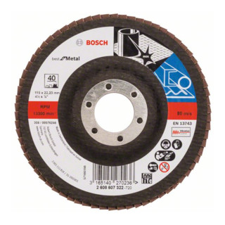 Bosch rechte lamellenschijf X571 Best for Metal, glasdoek