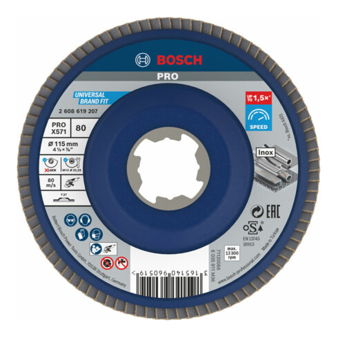 Bosch klepschijf X571 Best for Metal recht X-LOCK