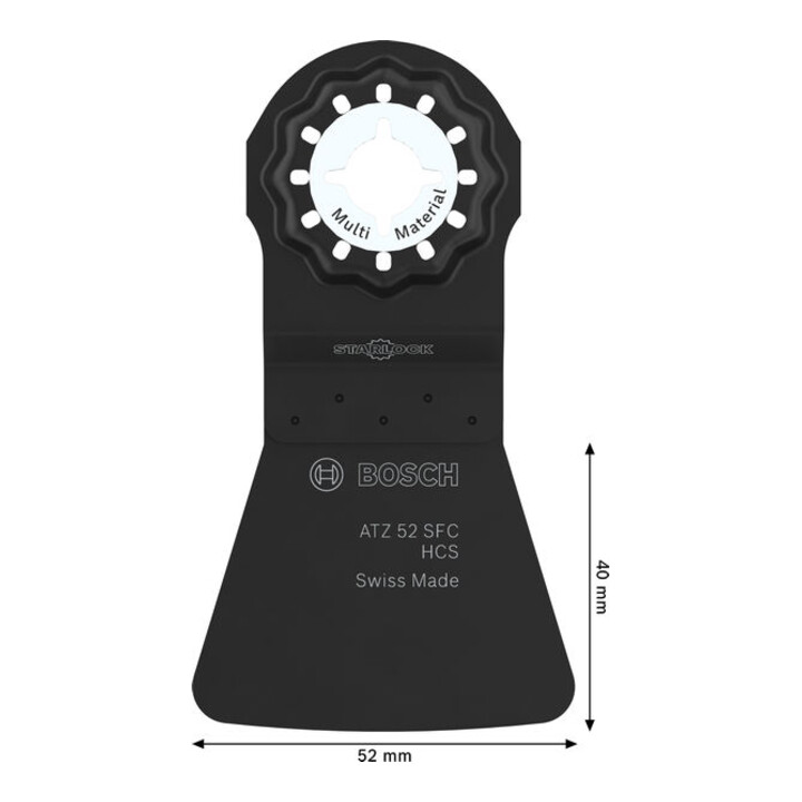 Bosch Lames de scie plongeante ATZ 52 SFC Multi-matériaux, Starlock, 52 x 40 mm, 10 pièces