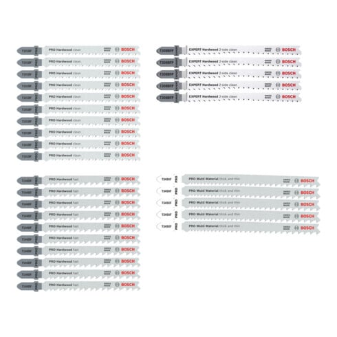 Bosch Lames de scie PRO Bois et Métal Set Cuisinier, 30 pcs