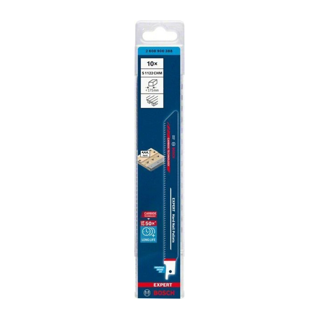 Bosch Lames de scie sabre EXPERT S 1122 CHM VE 10 pcs Hard Nail Pallets
