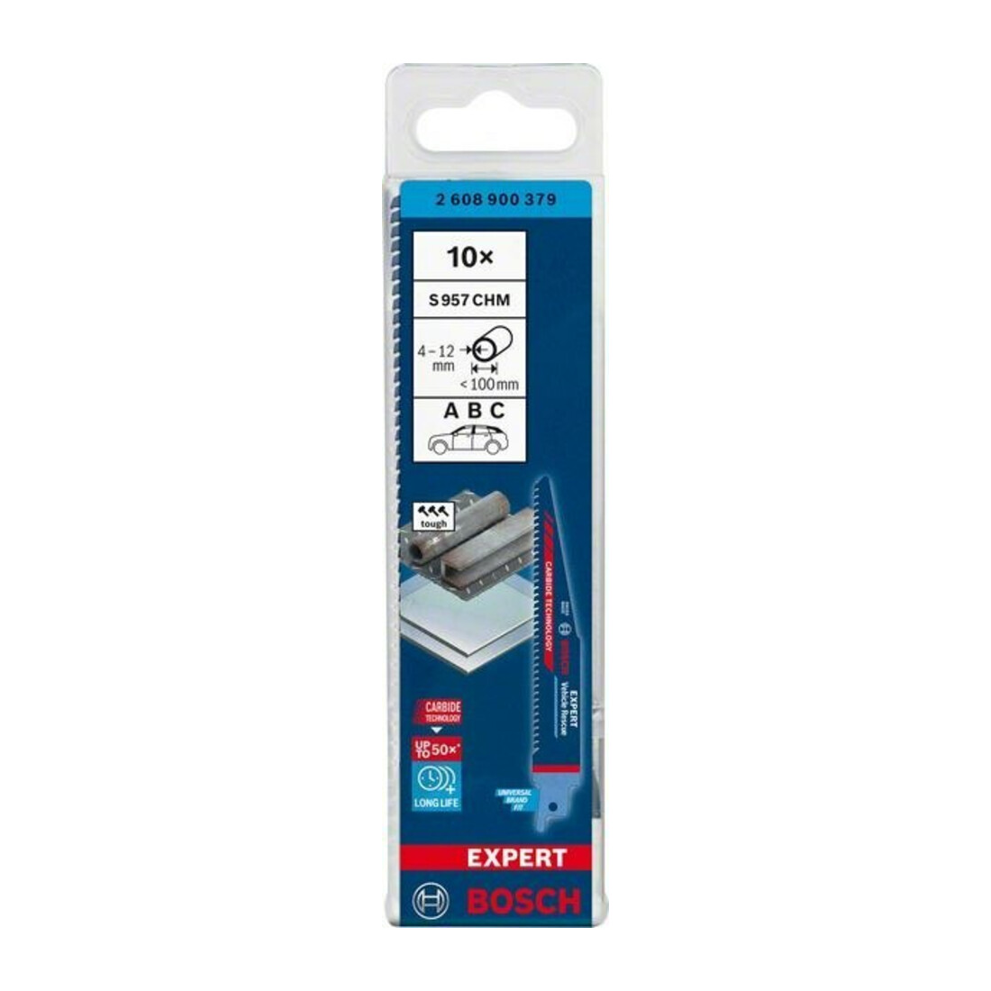 Bosch Lames de scie sabre EXPERT S 957 CHM VE 10 pcs Sauvetage véhicule
