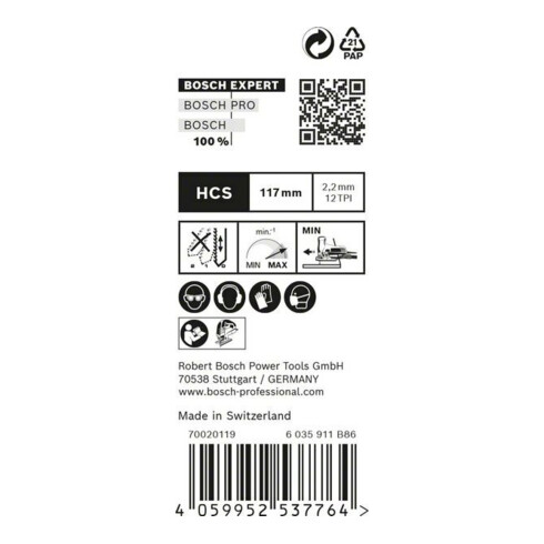 Bosch Lames de scie sauteuse, 25 pièces, T 308 B