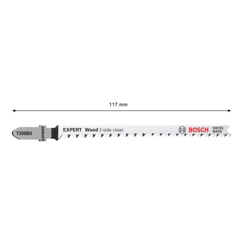 Bosch Lames de scie sauteuse, 25 pièces T 308 BO