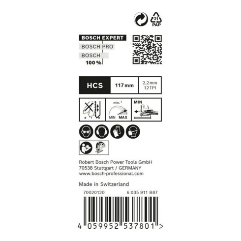 Bosch Lames de scie sauteuse, 25 pièces T 308 BO