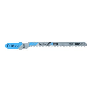 Bosch Lames de scie sauteuse T 118 EOF VE x 5 Flexibles pour métal